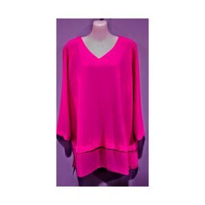 Linea by Louis Dell'Olio Dark Pink Tunic,‎ Size M